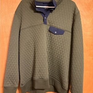 Untuckit Quilted Green Pullover